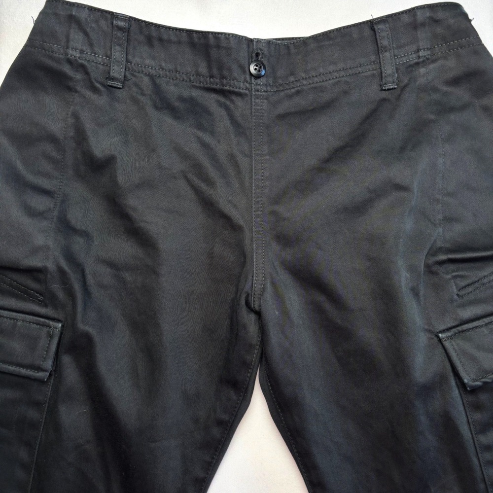 Zweischwarze Black Cotton Twill Cargo Pants Double Fly Japanese Streetwear